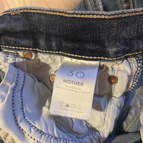 MOTHER Cropped Jeans Size 30 - Picture 4 of 5